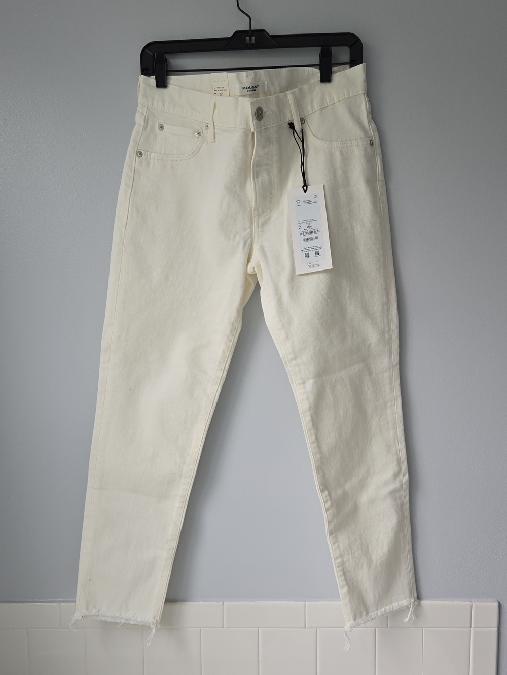 NWT Moussy Vintage MV Calvert Skinny White Jeans, s28